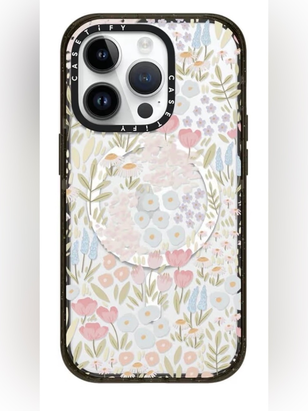 CASETiFY Impact iPhone 14 Pro Case Eleanor by Ivory Paper Co - Clear Black